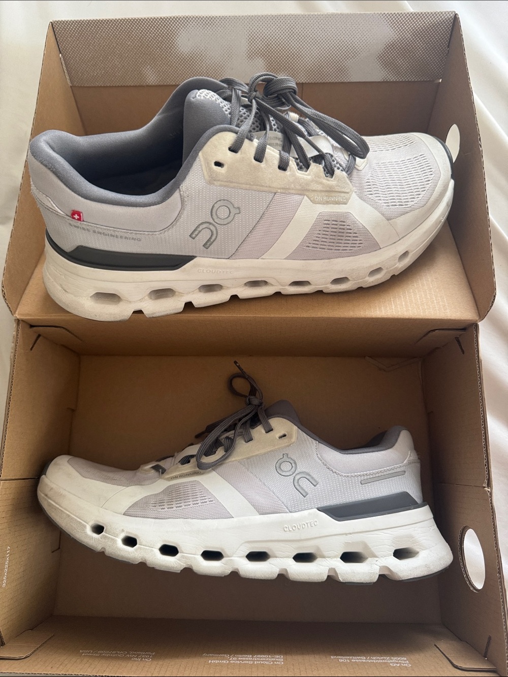 On Running Women’s Cloudswift Athletic Shoes in Alloy/ Eclipse (light grey)